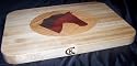 Cutting Board with Horse Head Design