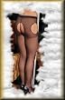 y2 Elegant n Unique - Sheer Suspender Pantyhose available in Black or White One Size and Black Queen Size