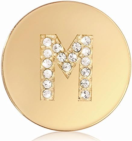 Nikki Lissoni Gold-tone 23.6mm SwarovskiÂ® Elements Initial M Coin