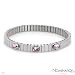 NOMINATION ITALY Made in Italy Wonderful Three-stone Bracelet With Genuine Crystals Well Made in Stainless steel. Total item weight 13.5g Length 7in