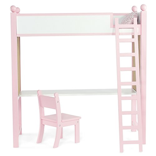 Loft Bed & Desk Set Fits American Girl Dolls 18" Inch Doll Furniture