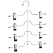 4 Tier Trouser/ Skirt Chrome & Black Vinyl Hanger