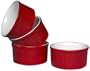 Emile Henry Couleurs 6-Ounce Ramekins, Set of 4, Red