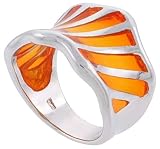 Sterling Silver Freeform Golden Yellow Resin Ring size 7