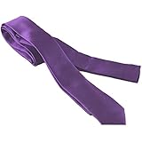 Thin Necktie Skinny Necktie Narrow Tie (Purple)