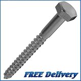Coach Screws Zinc Plated M8 x 50mm - 25 Pack