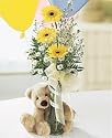 Congratulations to the New Mom Bouquet with Bear, Deluxe