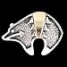 14kt Gold and Silver Bear Pin, #TP141