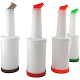 KegWorks Flow-N-Stow Bar Fruit Juice Containers (Set of 4), 1 quart, White