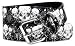 BLT37 Silver and Black Skulls Belt