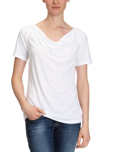 TOM TAILOR Damen T-Shirt, 10230700070/lovely waterfall tee, Gr. 40 (L), Wei&szlig; (2000) Preisvergleich