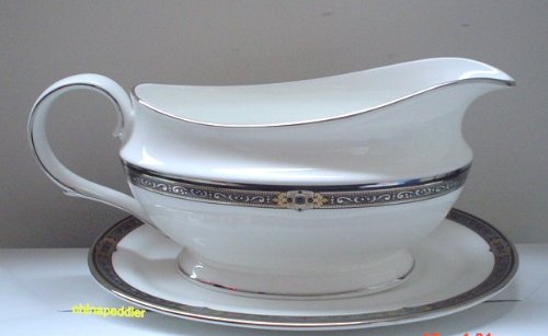 Lenox Vintage Jewel Platinum Sauce Boat