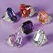 Large Gemstone Like Rings (2 dz)