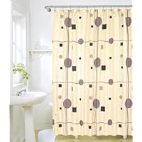Abstract Shower Curtain with Poly Hooks