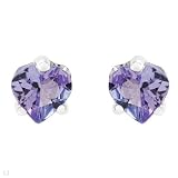 Elegant and Beautiful Brand New Stud Earrings With 0.85ctw Genuine Tanzanites Made of 925 Sterling silver