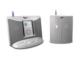 EOS 100T1R Wireless Audio System with Universal iPod Docking Base and Remote Speaker (White)