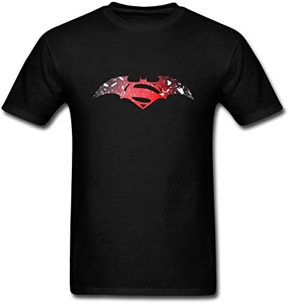Baigo DC Comics Batman T-shirt Crew-Neck for Man Black XXXL