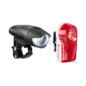Planet Bike 3040 Superflash Tail Light and Blaze Headlight Light Set