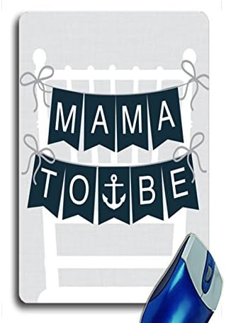 AAA-Customized Rectangle Non-Slip Rubber Mousepad Gaming Mouse Pad Nautical Baby Shower Chair Banner Mama To Be Mom by ShowerThatBaby