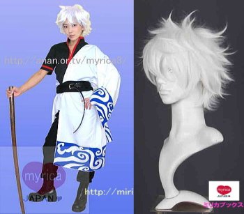銀魂 坂田銀時 コスプレ　ウィッグ　ヘアネット付　フリーサイズ