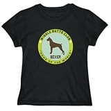 T-Shirt Womens Black  Boxer - WIGGLE BUTTS CLUB  Dogs