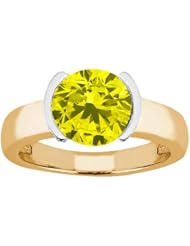 1.65 Ct Round Canary SI1/SI2 Diamond 18K Yellow Gold Ring