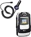 FosCombo Pack - Krusell Leather Case for Motorola Razr V3 V3m V3c V3i + Motorola Original Vehicle Power Charger SYN0847