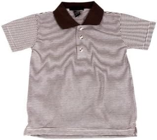 G Cute Boys Boys Short Sleeve Classic Button Collar Polo Shirt(BOYTOP-SHT,BRN-12)