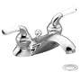 Moen 4551CPC Monticello Two Handle Lavatory Faucet with Drain Assembly, Chrome/Porcelain (Not CA / VT Compliant)