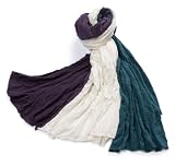 Majestic Crinkled Cotton/Cashmere Scarf