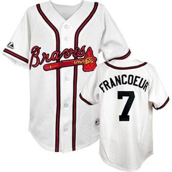 Jeff Francoeur Braves Home MLB Replica Jersey - Size 52 - XL