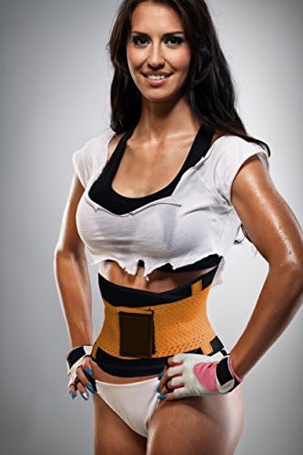Faja Workout Slimming Belt for Back Pain and Lumbar Support-Orange-Large