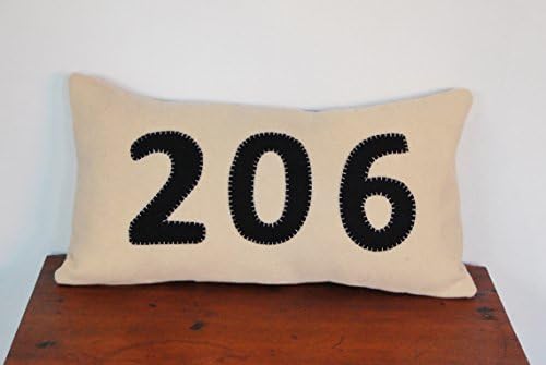 Wool Area Code Pillow - Custom Colors & Numbers Available