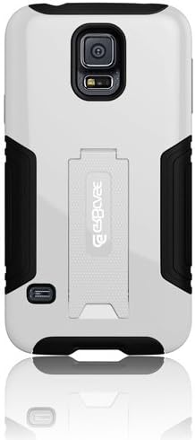 Samsung Galaxy S5 Gr8Case Case Protective Flexible Rubber and Plastic 2Grip Hybrid Case (White/Black)