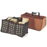 Weathered Pumpkin Closed End Log Carrier for Fireplace