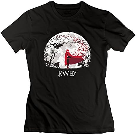 Women's Cotton Full Moon Rwby Logo T-shirts Small Black