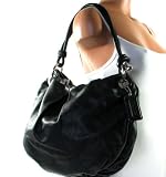 NEW AUTHENTIC COACH PARKER LEATHER HOBO SHOULDER BAG (Black/Silver)