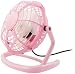 Greymobiles Pink Usb Retro Desk Fan With Mains Adaptor