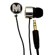 Nemo Digital NDF10176BK-M Crystal Letter M Earbud (Black)