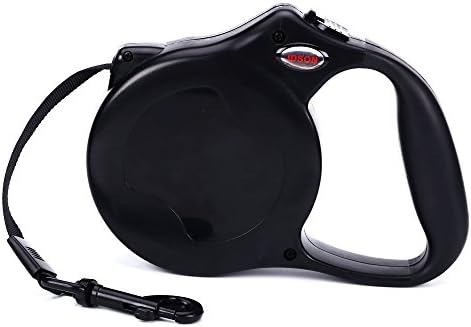 Idson Retractable Dog Leash, 16 Feet, Black