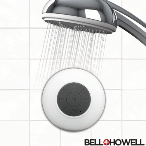 white shower speaker