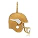 Minnesota Vikings NFL Helmet Pendant, 14 Karat Gold
