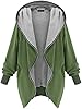 DJT Womens Ladies Long Zipper Hooded Loose Cardigan Trench Jacket Coat Parka Plus Size