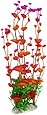 Jardin Plastic Leaves Plant Decoration for Aquarium, 13-Inch, Magenta/Orange/Red