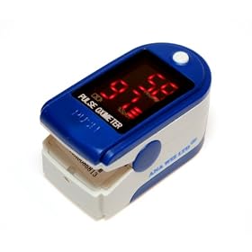 Finger Pulse Oximeter With LED Display (Includes Carrycase, Batteries and Lanyard)