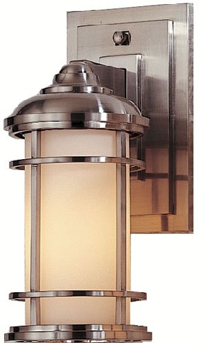 Lighthouse 1-light 11 Exterior Wall Light in Brushed Steel
