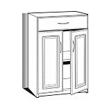 Closetmaid #12319-36 1 Drawer-2 Door Cabinet