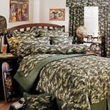 Boys Green Camo Bedding Sets - Comforter Set - Full