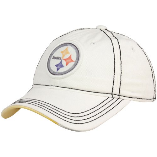 Reebok Pittsburgh Steelers Ladies White Watercolor Adjustable Slouch Hat