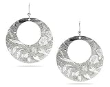Platinum Plated Lily Earrings